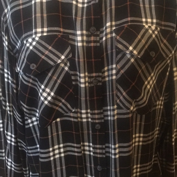 Sanctuary Plaid Buttondown 100% Rayon Top NWOT - Picture 6 of 15